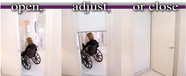 Accessible electric door blind