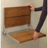 Fold down shower seat