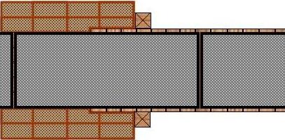 Heating mat overlaps point where wheelchair ramp meets walkway