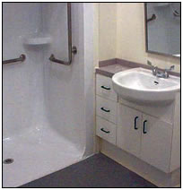 rounded corners in a shower enclosure